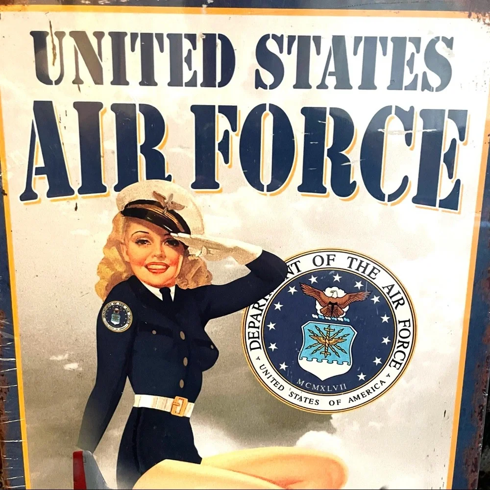 NEW Heavy Duty Steel United States Air Force Coming Right Up Metal Sign